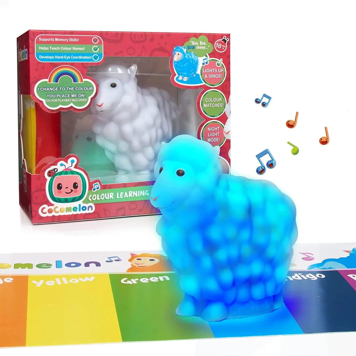 WOW! Stuff Collection Color Learning Musical Sheep Night Light Nursery Rhyme Interactive WOW! Stuff 7835