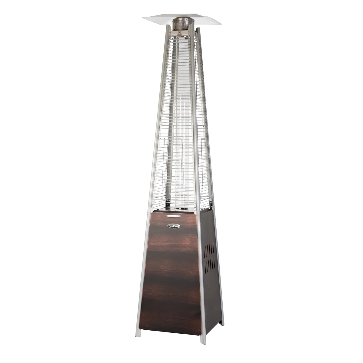 Everdaily Essentials Pyramid Flame Patio outdoor propane Heater Tower with Wheels Coronado Brushed Bronze Ref. 9317