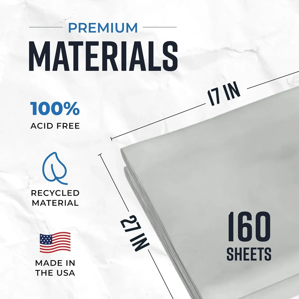 Bryco Goods Packing Paper Sheets for Moving - 5lb - 160 Sheets of Newsprint Paper - Must Have in Your Moving Supplies - 27" x 17" - Made in USA 5987