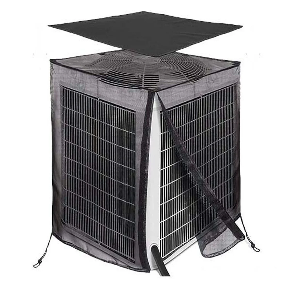 TOPCHANCES Air Conditioner Cover, Square Weatherproof 600D Heavy Duty Central AC Covers for Outside, 28"W x 28"D x 32"H, Black 9870