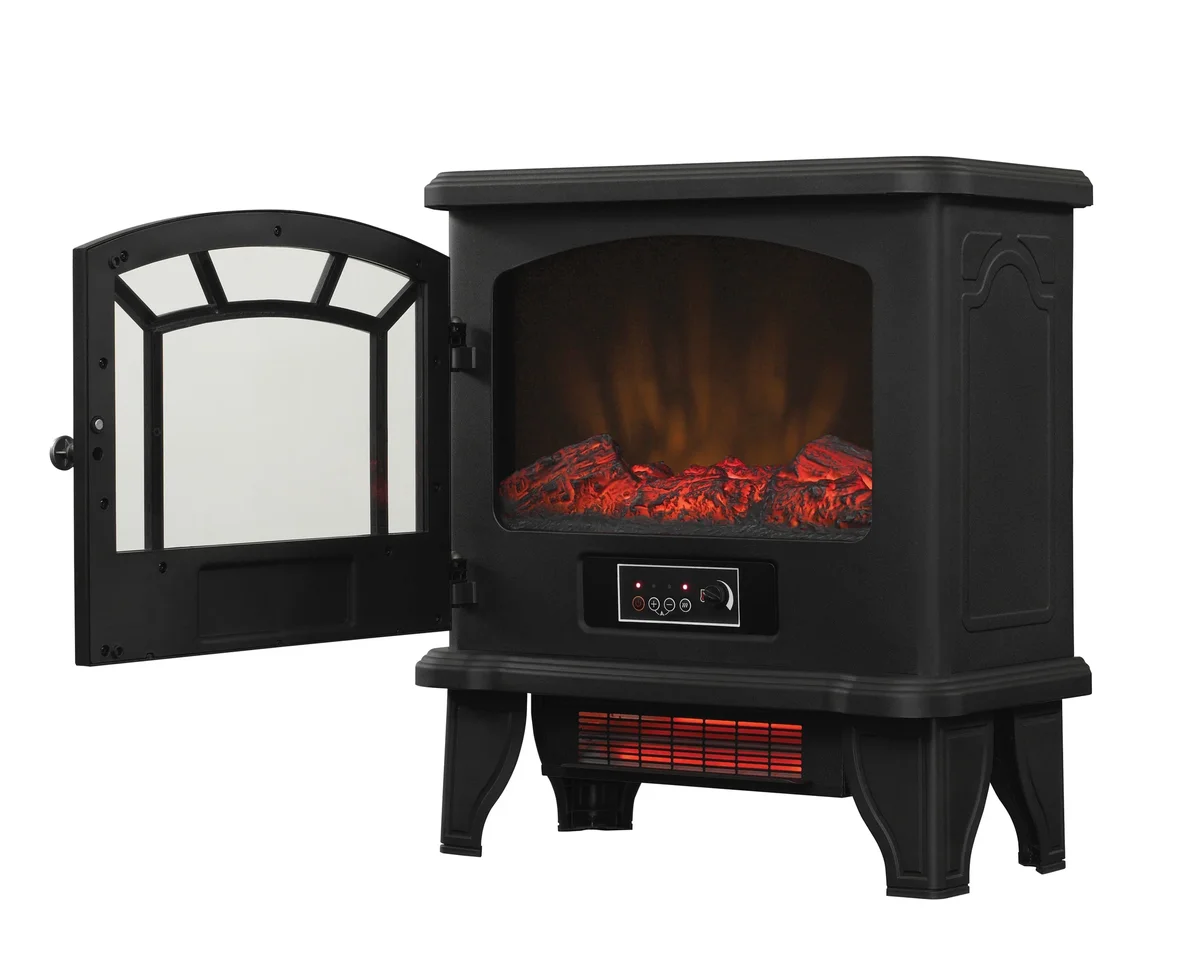 Everdaily Essentials ® Infrared Quartz Electric Fireplace Stove Heater, Black Ref. 0066