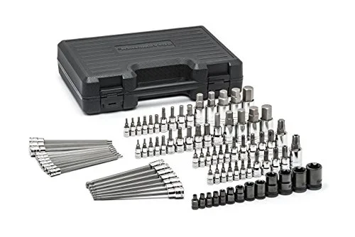 GearWrench 80742 84-Piece Master SAE/Metric Hex and Torx Bit Socket Set 5804