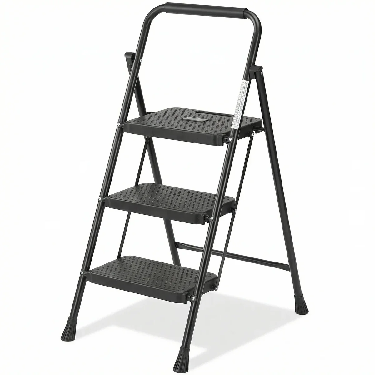 Alvantor 3-Step Ladder, Foldable Step Stool with Safety Lock, Anti-Slip Pedal, 300lbs Capacity 3449