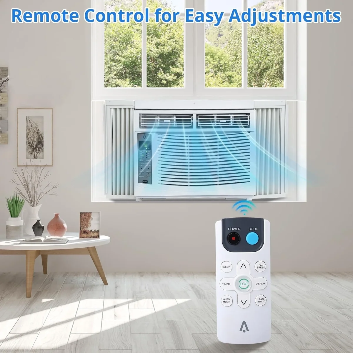 Everdaily Essentials 115V Window-Mounted Air Conditioner 6,000 BTU with Remote/APP Control and ECO Mode 0445