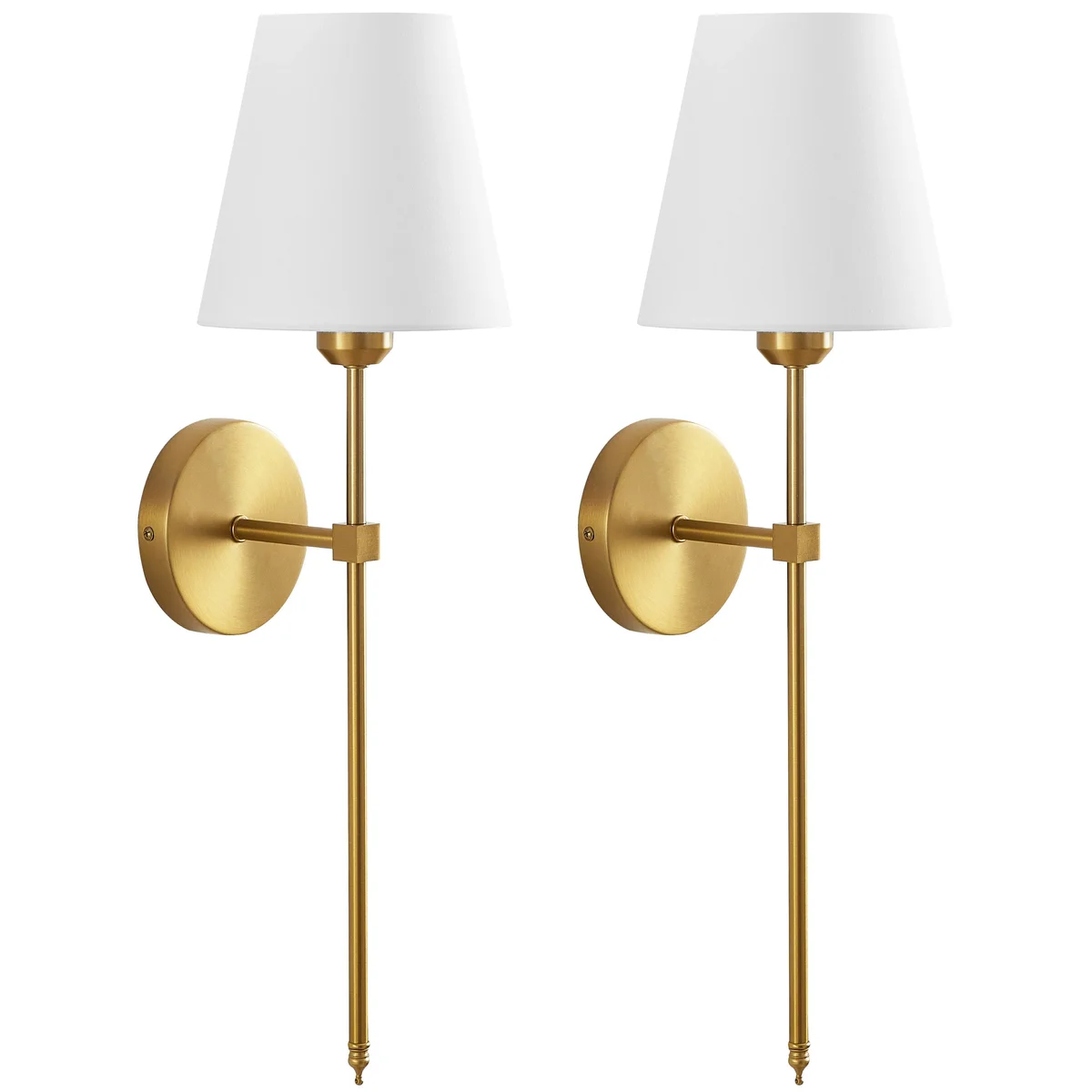 Better Homes & Gardens Contemporary Indoor 2-Pack Convertible LED Sconce Table Lamp, Gold 3512