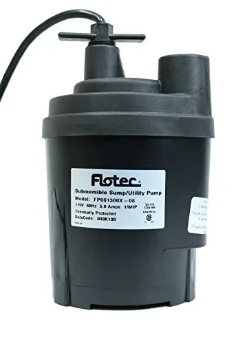 Pentair Flotec FP0S1300X 1470 GPH 1/6 HP Tempest Water Removal Utility Pump 4845