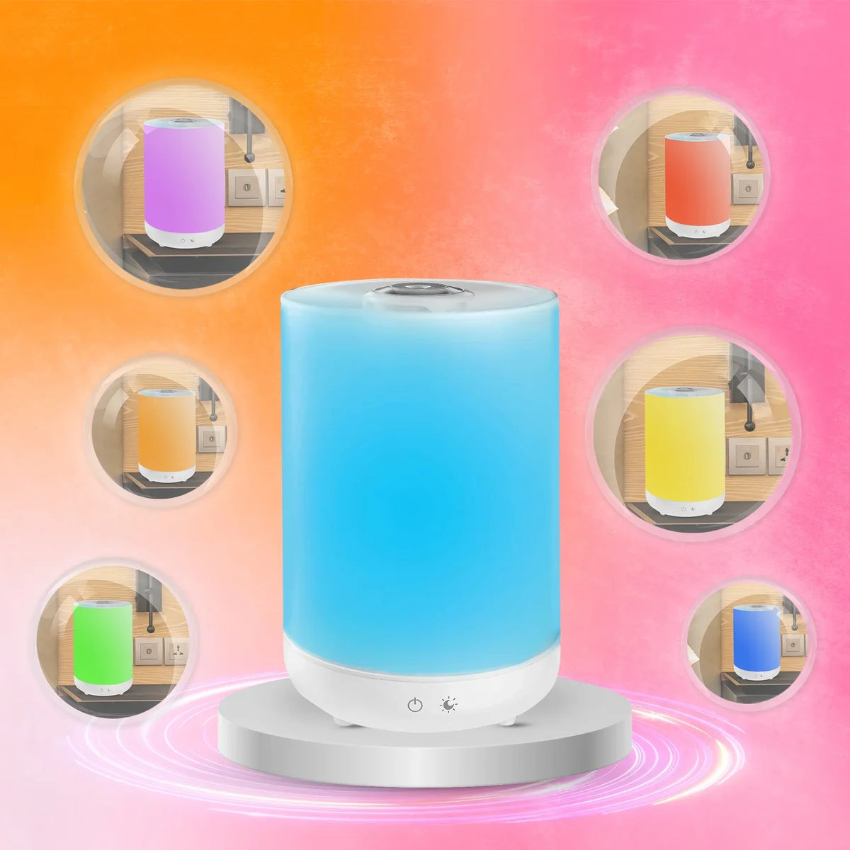 Bell + Howell Top Fill Humidifier Ultrasonic Aroma Diffusing Color Changing Humidifier Bell + Howell, 7 Color Night Light-As Seen on TV 6354