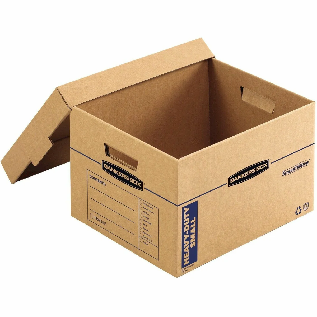 Bankers Box, FEL7710201, SmoothMove Maximum Strength Moving Boxes, 8 / Pack, Kraft 5823