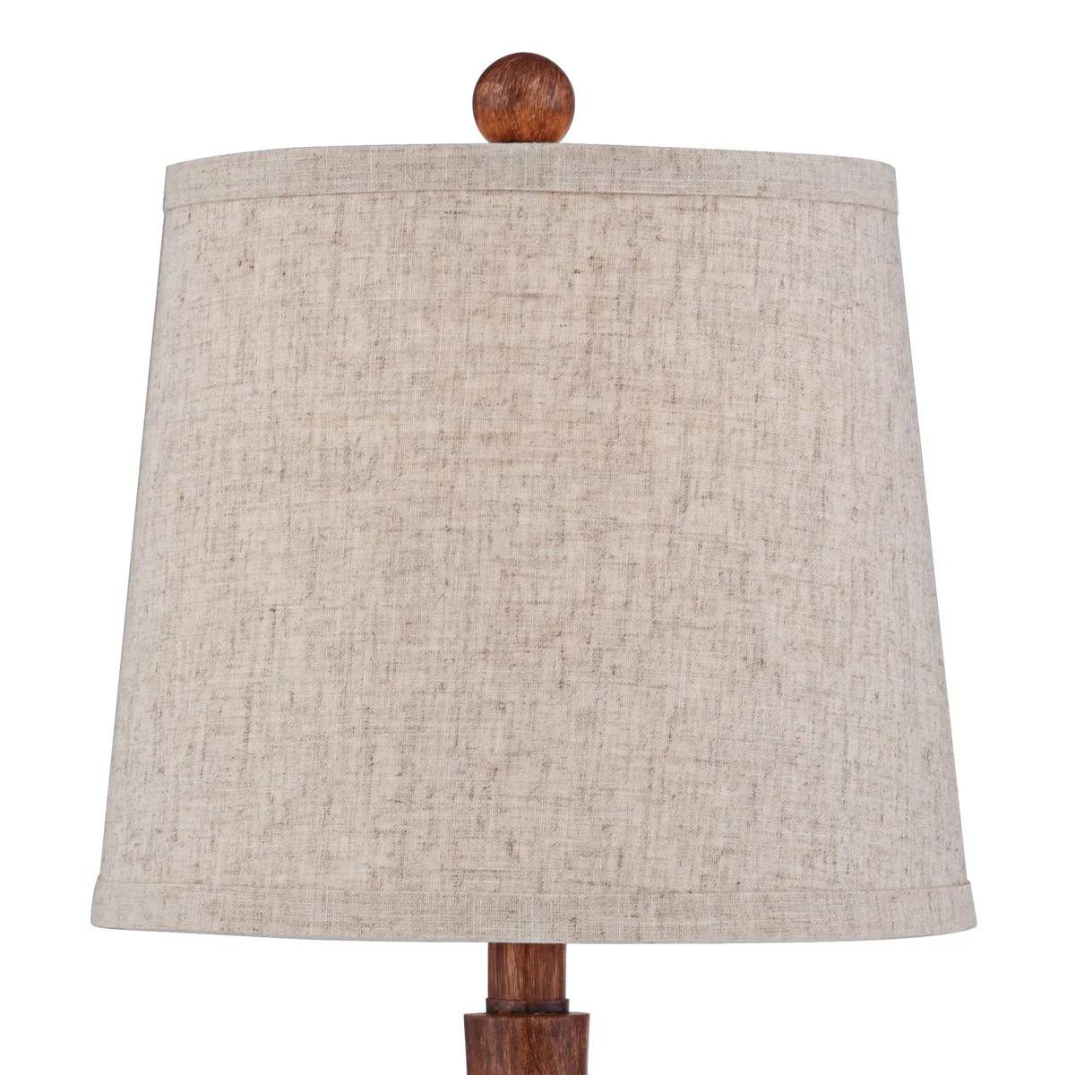 Everdaily Essentials Fraiser 23 1/2" High Cone Small Mid Century Modern Accent Table Lamps Set of 2 Brown Wood Finish Living Room Bedroom 0751