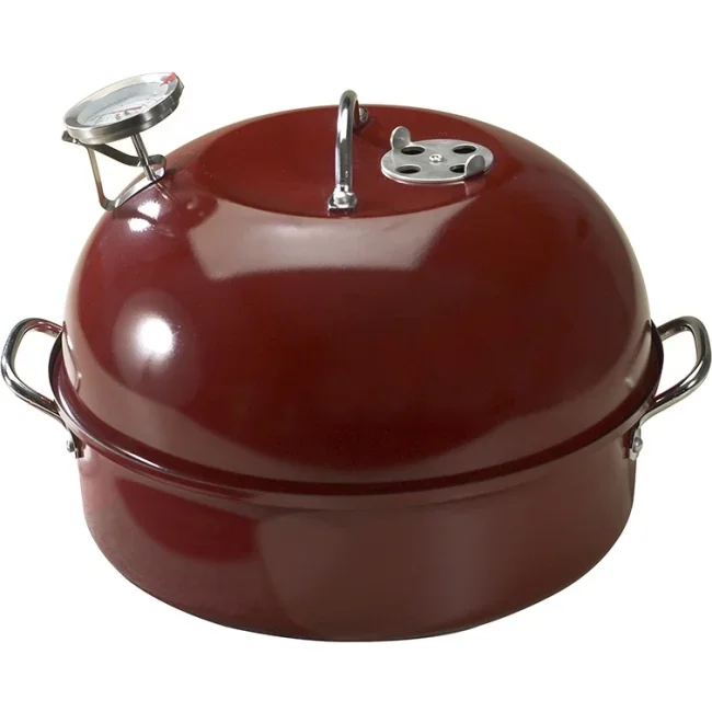 Everdaily Essentials Aluminized Steel Kettle Smoker 12.38 in. Red 4395