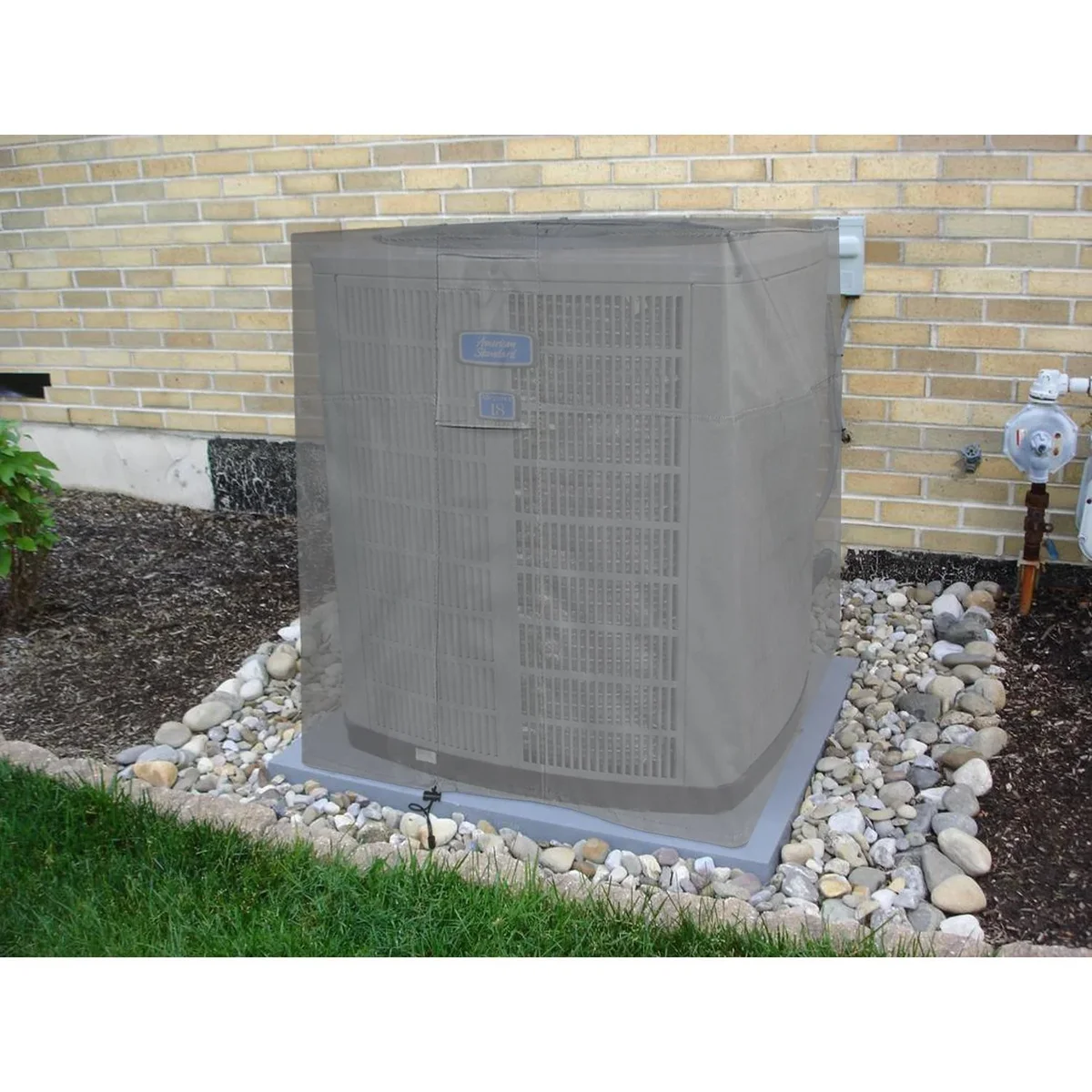 Everdaily Essentials Series - Waterproof Heavy Duty Outdoor Air Conditioning Cover AC Protector - Gray 8947