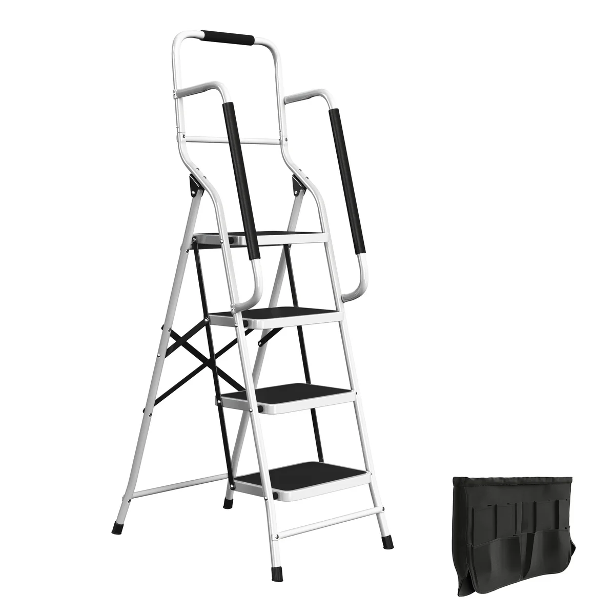 Pentagon Tools 4-Step Home Heavy Duty Folding Step Stool Ladder 5433