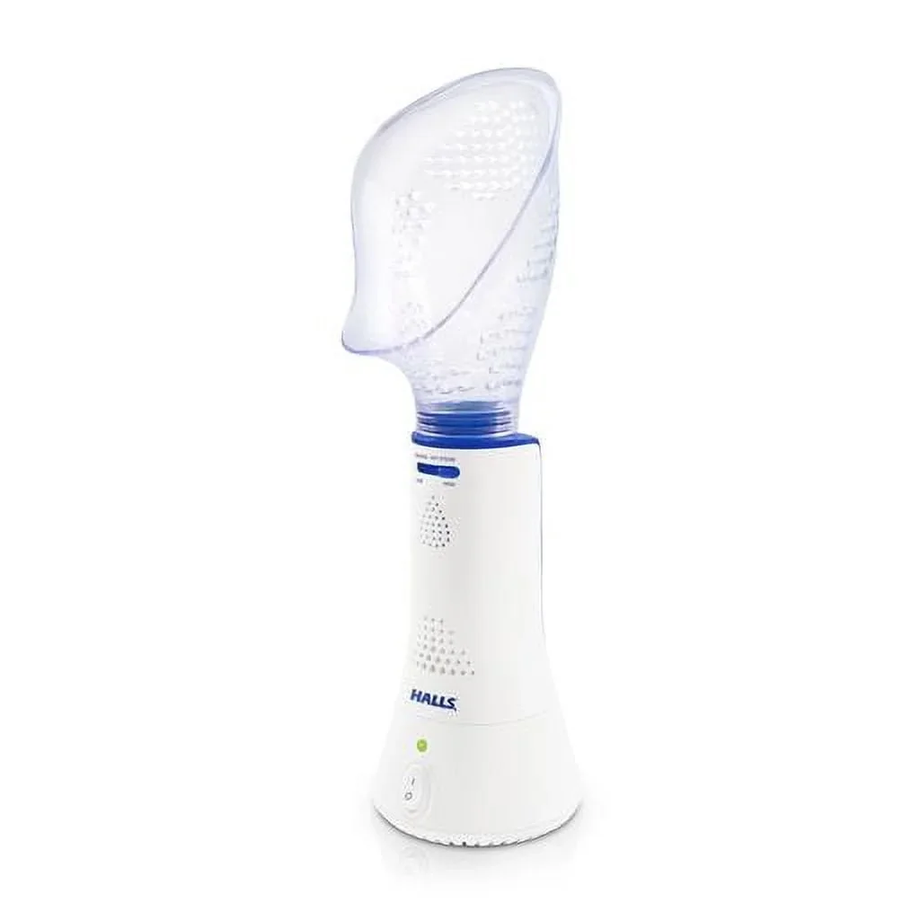 Crane - USA Crane x HALLS ® Corded Steam Inhaler, White for Personal Humidification and Sinus Relief 8059