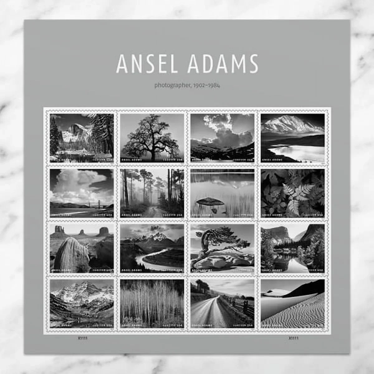 USPS Ansel Adam's Postage Stamps, 16 Stamps 3314