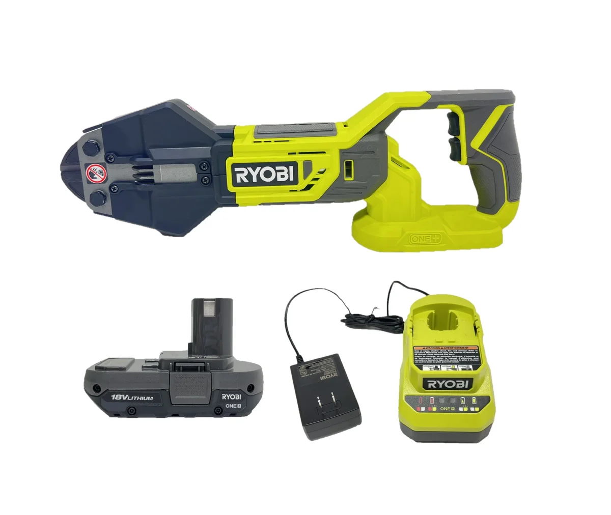 RYOBI ONE+ 18V P592 Cordless Bolt Cutter Kit with Battery and Charger 8166