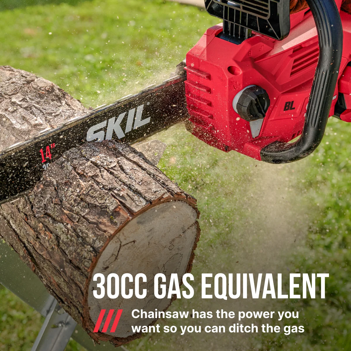 SKIL PWR CORE 40V Brushless 14-Inch Chainsaw Kit with 4.0Ah Battery and 60W Charger, CS4555-13 8530