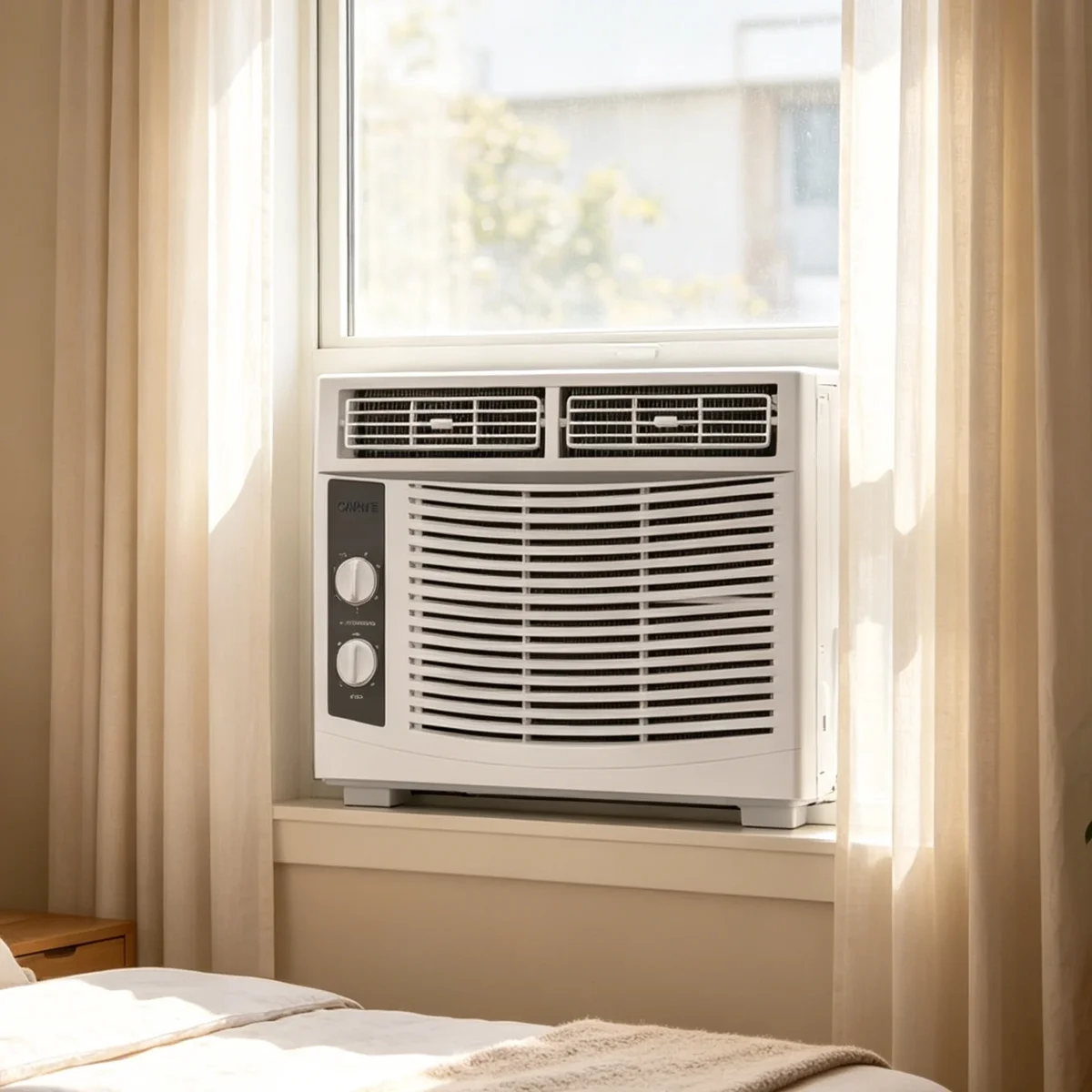 Everdaily Essentials 5000 BTU Air Conditioner, Window AC Units with 7 Temp Settings & 2 Speeds for Cools Rooms up to 150 Sq. ft.,115V, White 2900