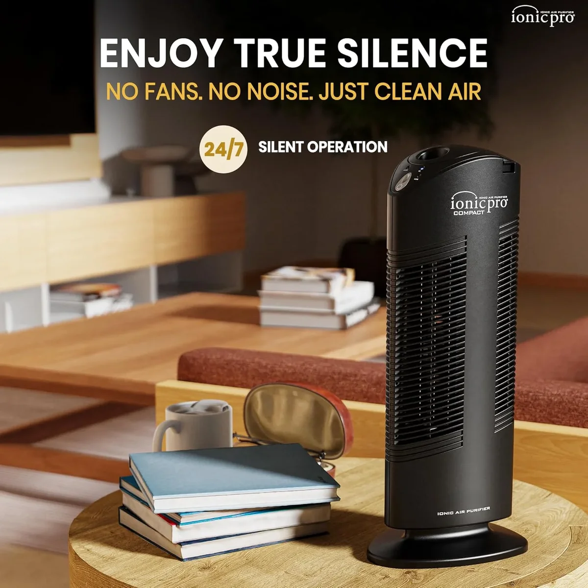 Ionic Pro® Ionic Pro Compact Ionic Air Purifier, 250 sq ft Room Capacity, Two Speeds 4409