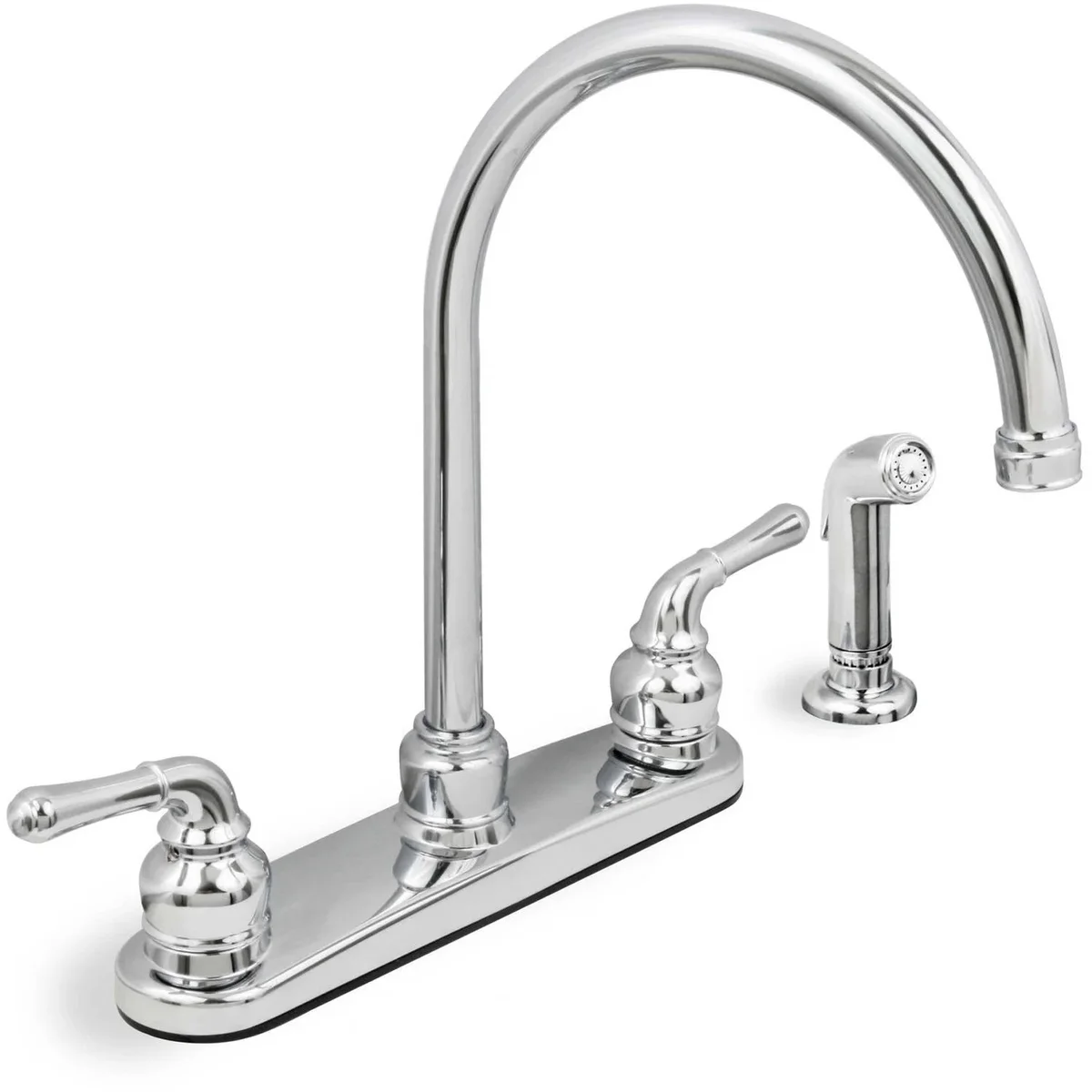 Everflow Lead Free Two-Handle Kitchen Faucet with Spray, Chrome 1215