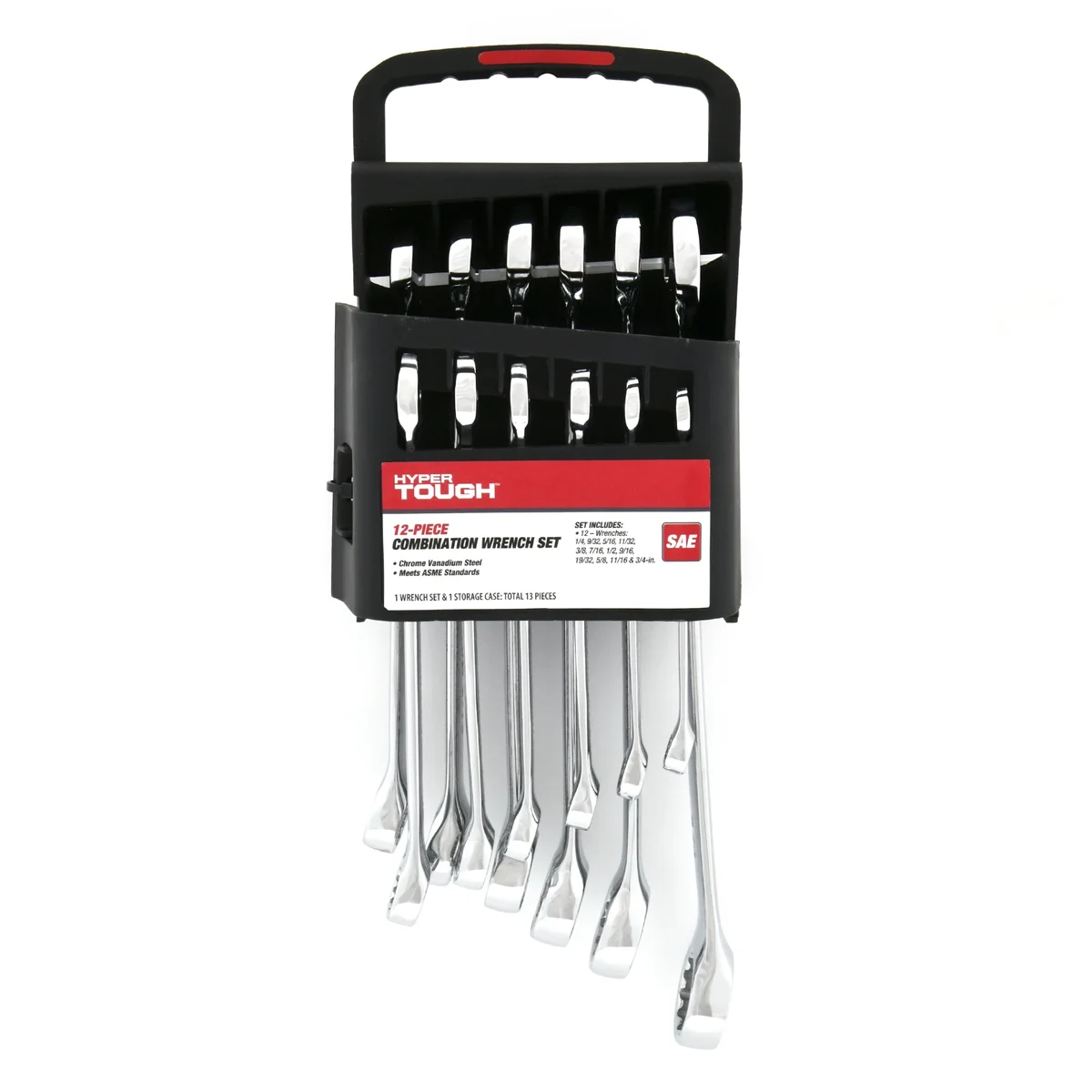 Hyper Tough 12-Piece SAE Combination Wrench Tool Set, Hand Tools 5768
