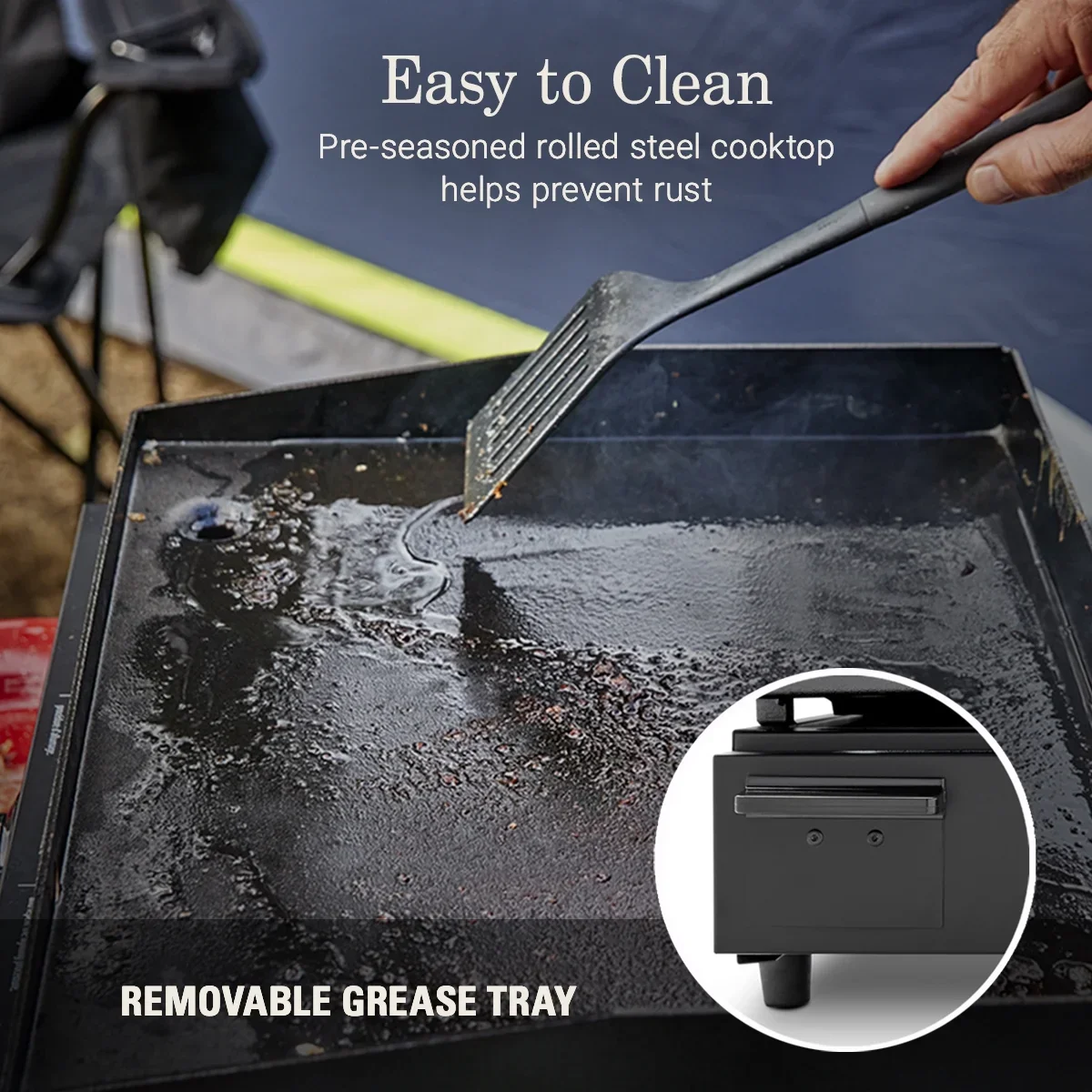 Everdaily Essentials Sportster Tabletop 17-inch Griddle, Black Ref. 4469