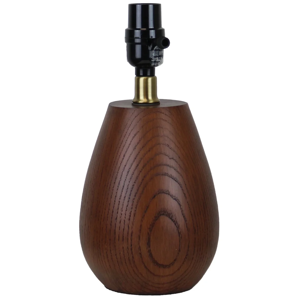 Everdaily Essentials 16" Walnut Wood-Look Rounded Table Lamp Ref. 6962