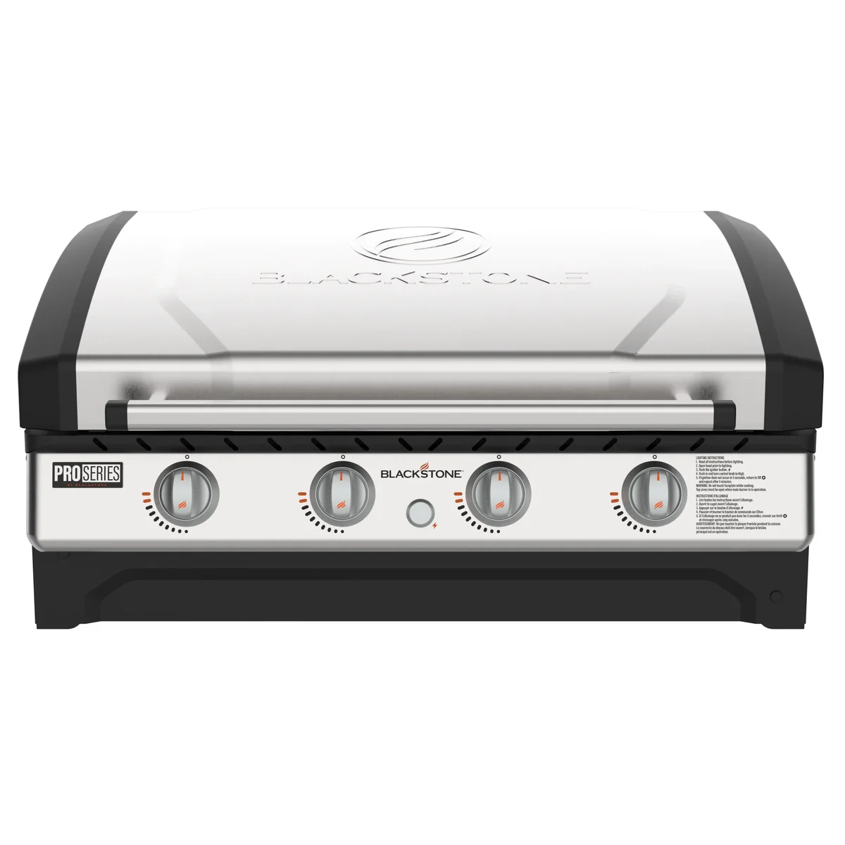 Blackstone Pro Series 4-Burner 36" Propane Omnivore Drop-in Outdoor Griddle with Hood 5515