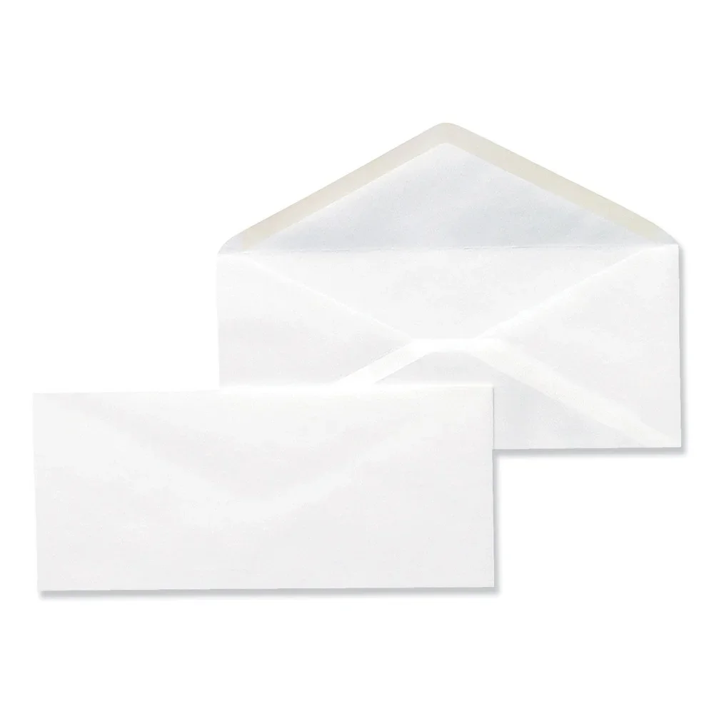 Universal UNV35210 #10 Monarch Flap Open-Side Gummed Business Envelope - White (500/Box) 7093
