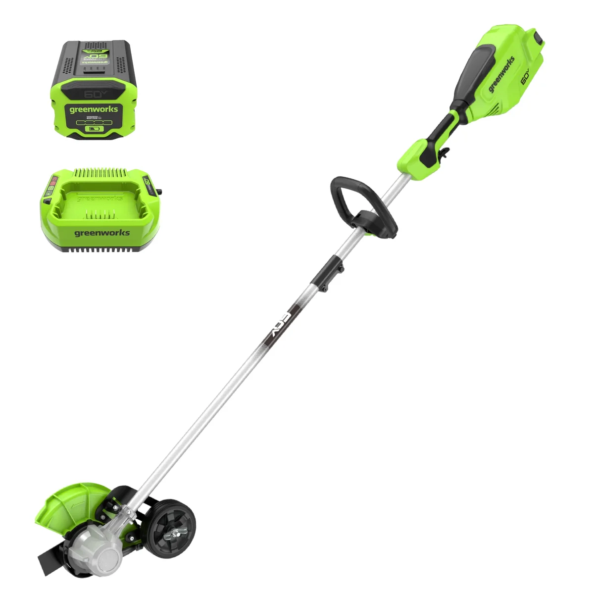 Greenworks 60V 8" Edger with 2.5 Ah Battery & Charger 2703302 3581