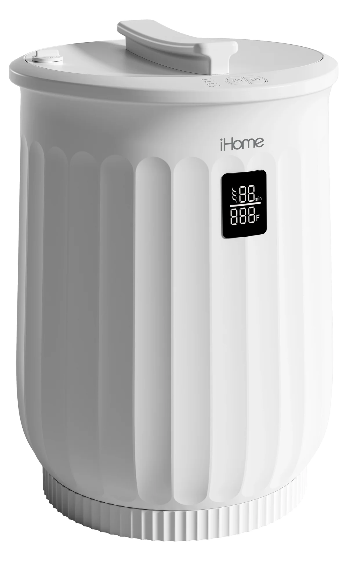 iHome 20L Towel Warmer Bucket with Inner Fragrance Pad Holder 400 W, White Plastic Finish 0251