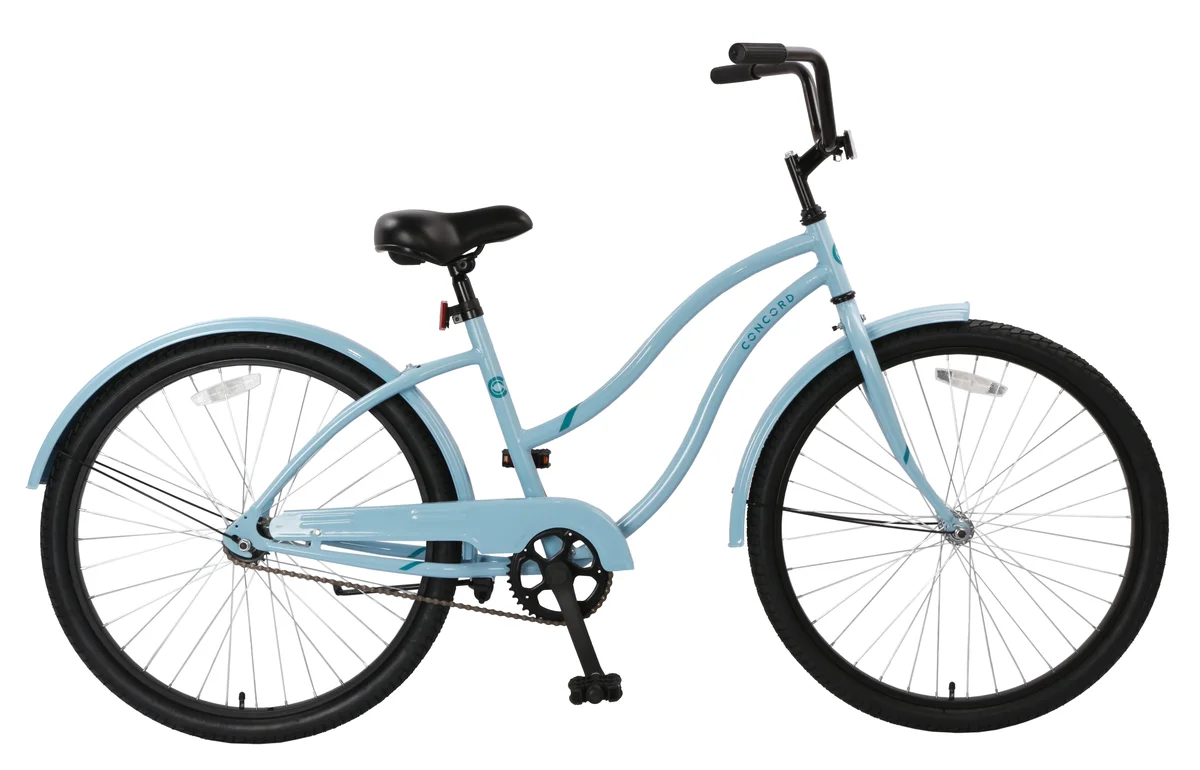 Concord Bikes Concord 26" Pacifica Cruiser Bicycle, Fits Riders 5'2" - 5'10"+, Adult, Unisex, Light Blue 2752