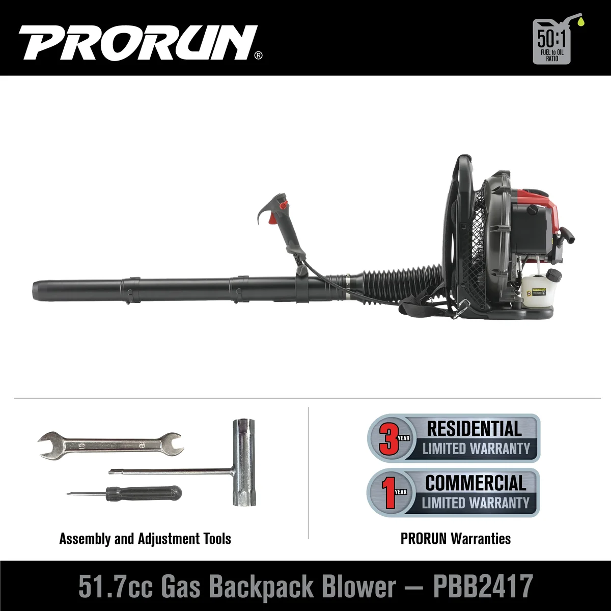 Everdaily Essentials 51.7cc 570 CFM 250 MPH Gas-Powered 2-Cycle Backpack Leaf Blower 2179