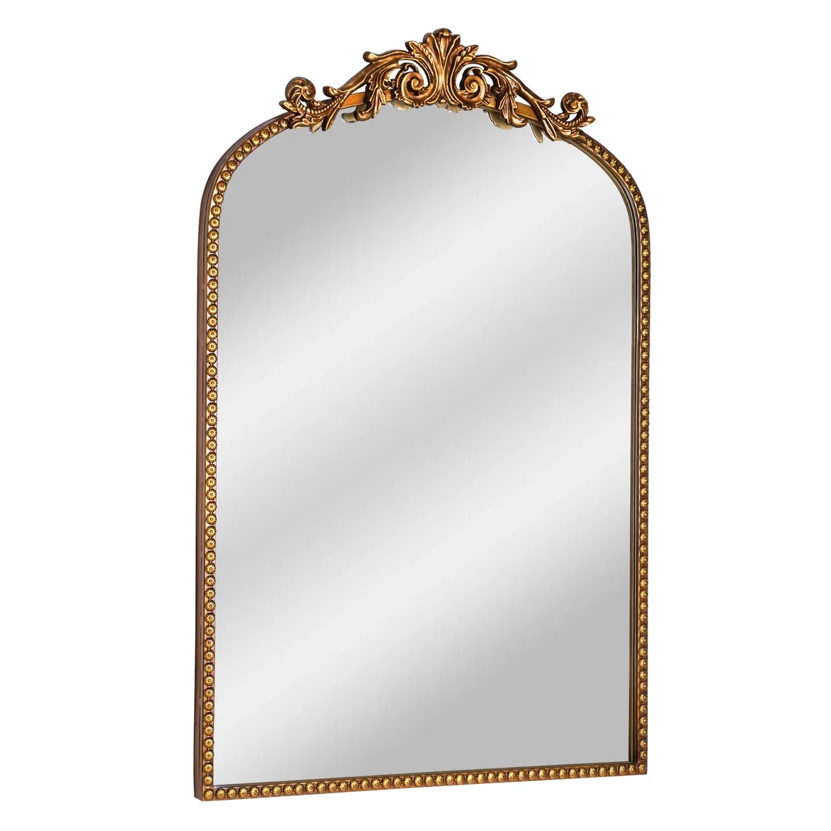 Crystal Art Gallery Filigree 20x30 Gold Arched Large Wall Mirror for Bathroom or Living Room 7898