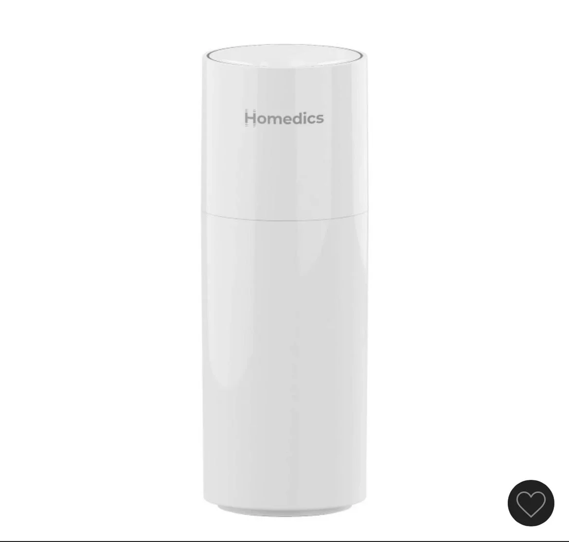 Homedics Portable Ultrasonic Humidifier, 7.7-Ounce, White 1071