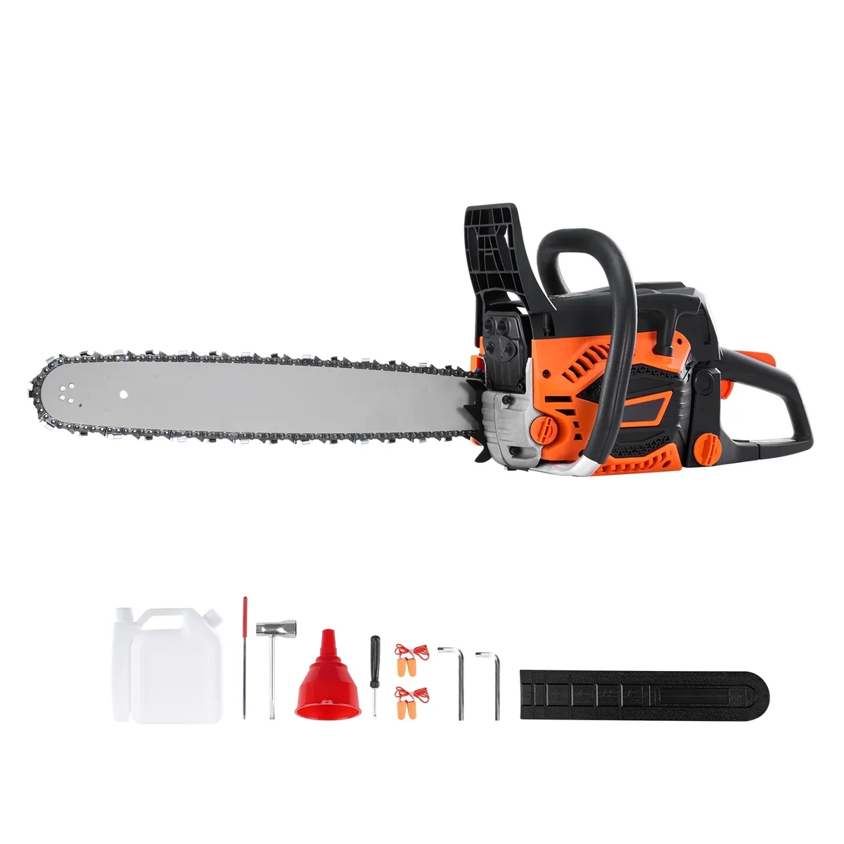 KFFKFF 58cc Gas Chainsaw with 20in Bar,  3.2HP Gas Powered Chainsaw, Powerful 2-Cycle Chainsaw for Wood Cutting, Tree Trimming 5874
