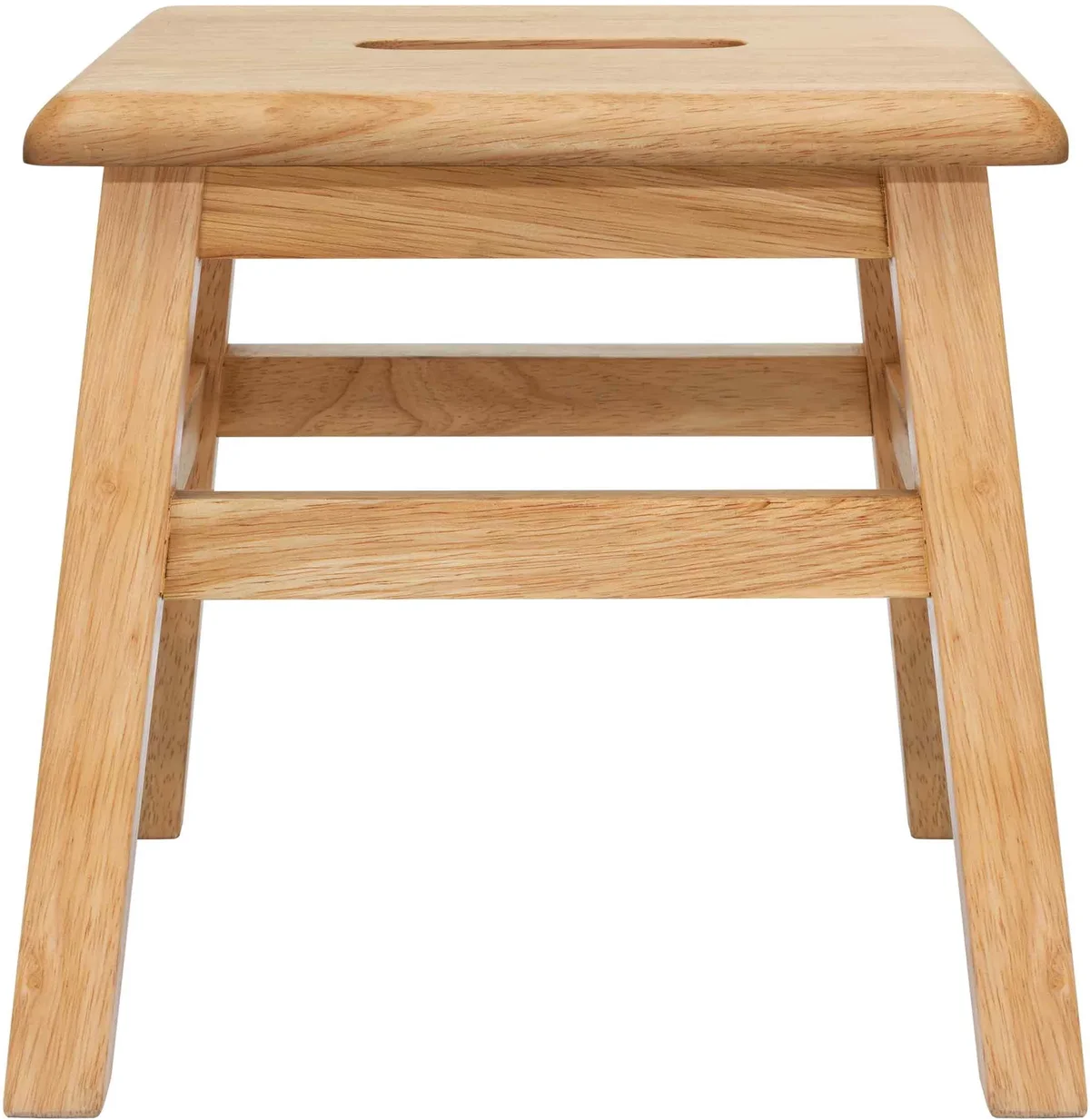 eHemco Solid Hardwood Wooden Step Stool for Adults and Kids, 12.25 Inches Height, Natural 1741
