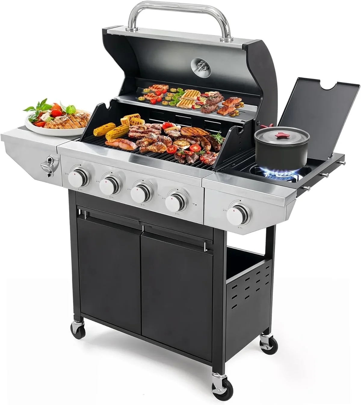Lohasly 4-Burner Black Propane Gas Grill 4286
