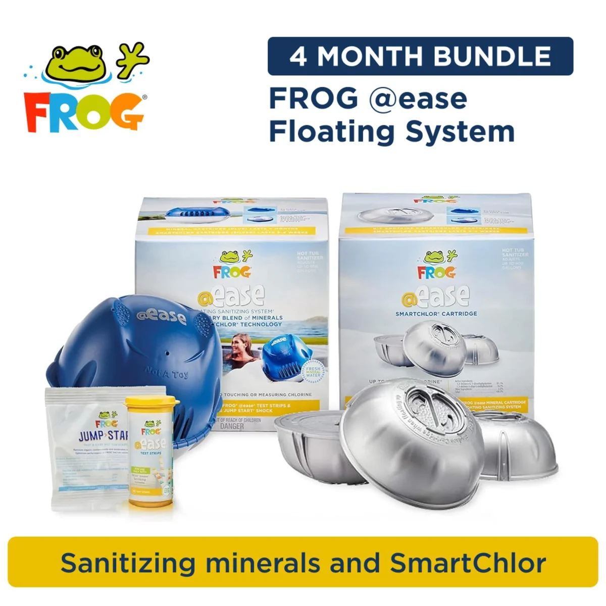 Everdaily Essentials @ease Floating Sanitizing System plus @ease SmartChlor Cartridge 3 Pack, Set Ref. 1068
