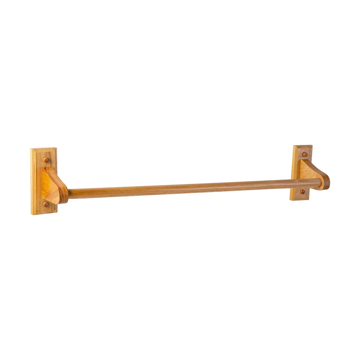 Design House Dalton 24-Inch Wall-Mounted Towel Bar for Bathroom, Honey Oak Wood, Sturdy and Easy to Install – Design House, 561175 0889