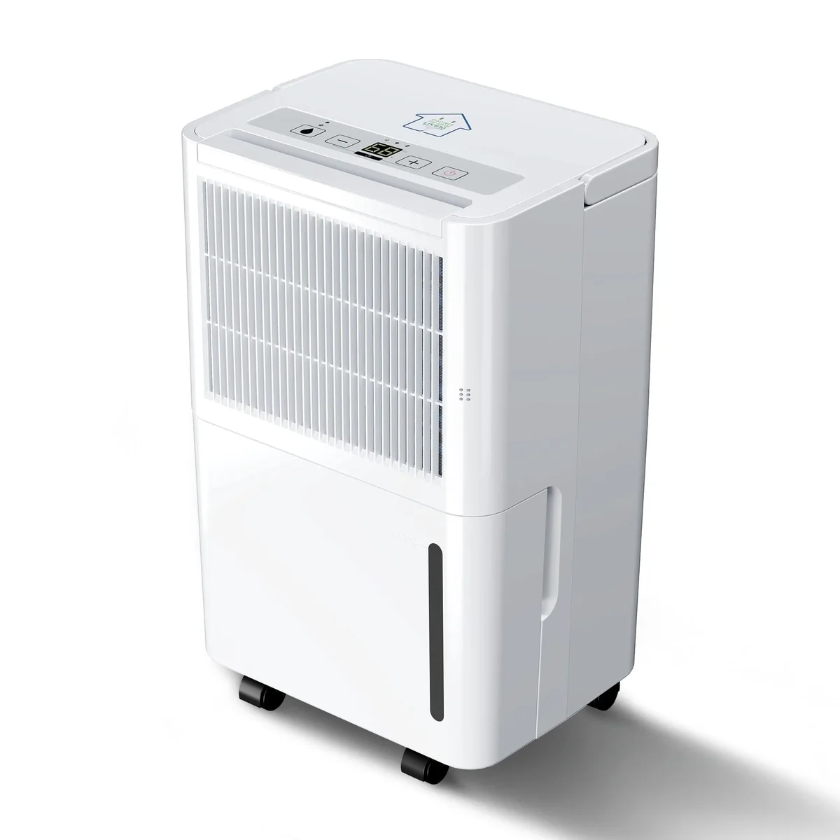 MF Studio 8 Pints Dehumidifier for Basement, Cover Up to 2500 Sq. Ft Home Space with Drain Hose, 0.58 Gal Water Tank, Overflow Protection, Auto D 6876