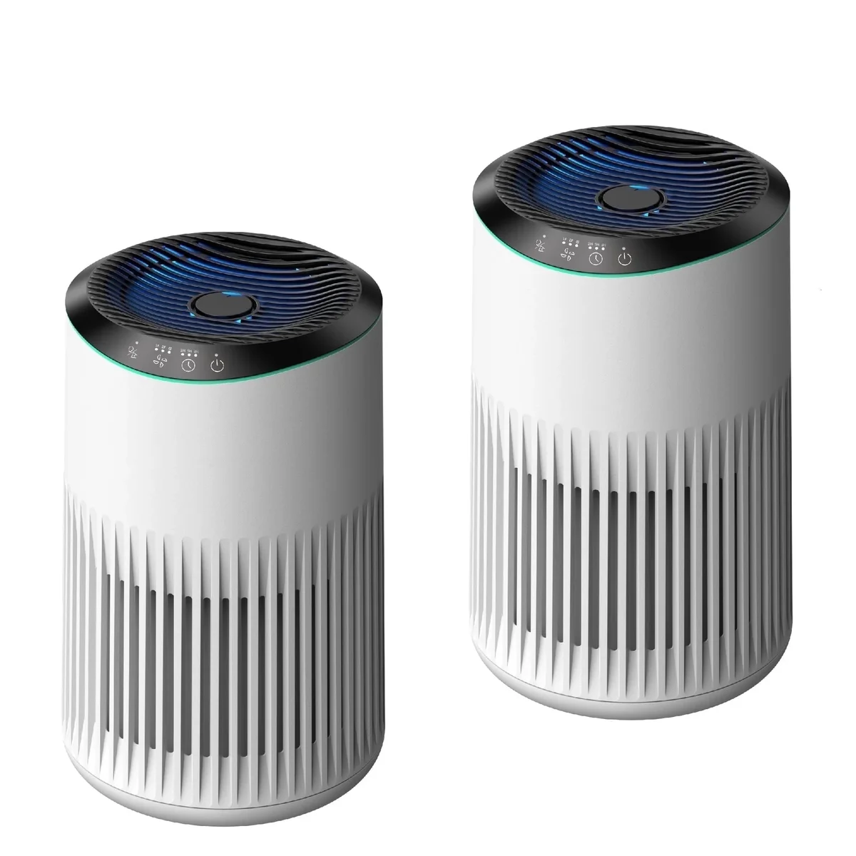 MORENTO Air Purifiers with Hepa Filter for Home Bedroom Large Room, Remove 99.97% Dust up to 450 Sqft, White, 2 Pack 0562