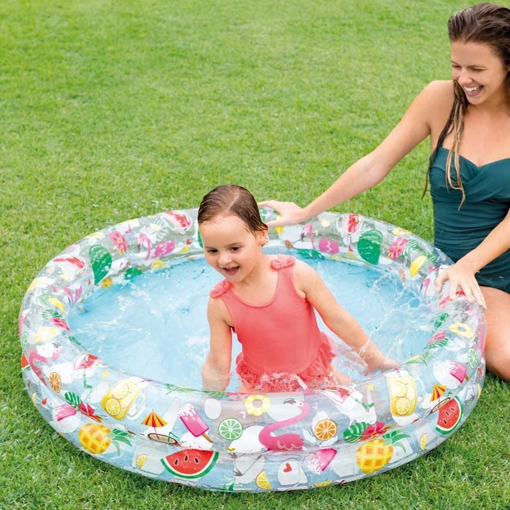 Intex 35 gal Round Plastic Inflatable Pool 10 in. H X 4 ft. D 4407