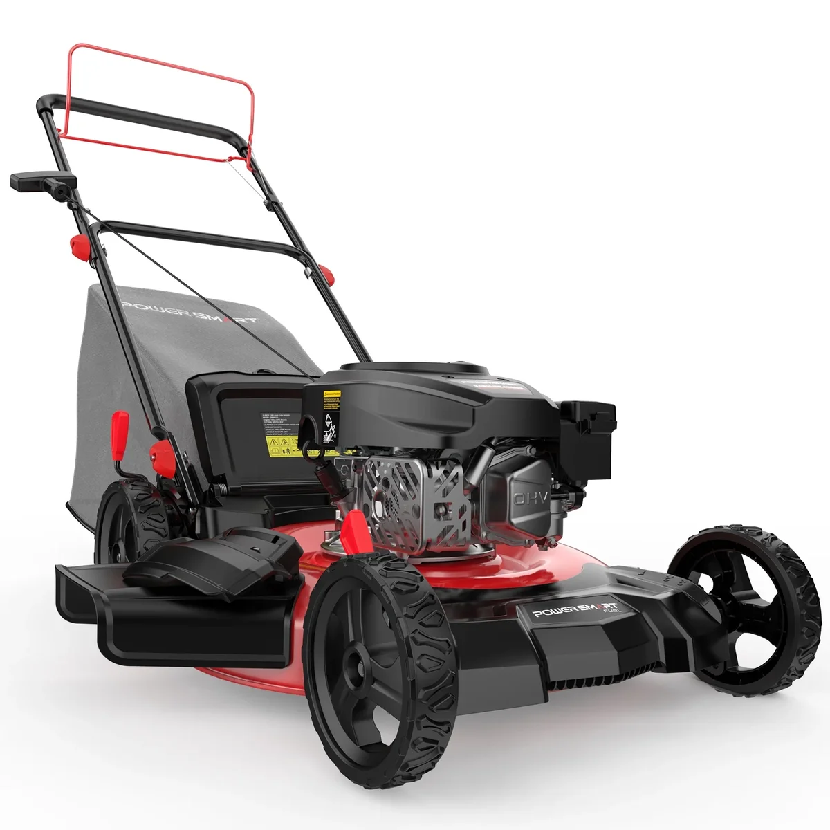 PowerSmart 21-Inch 3-in-1 Gas Lawn Mower, 6-Height Adjustment, 22in Cutting Deck for Small to Medium Yards 0770