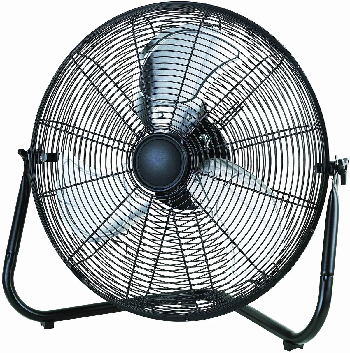 Mainstays 20" 3-Speed High Velocity Tiltable Black Steel Floor Fan 2410