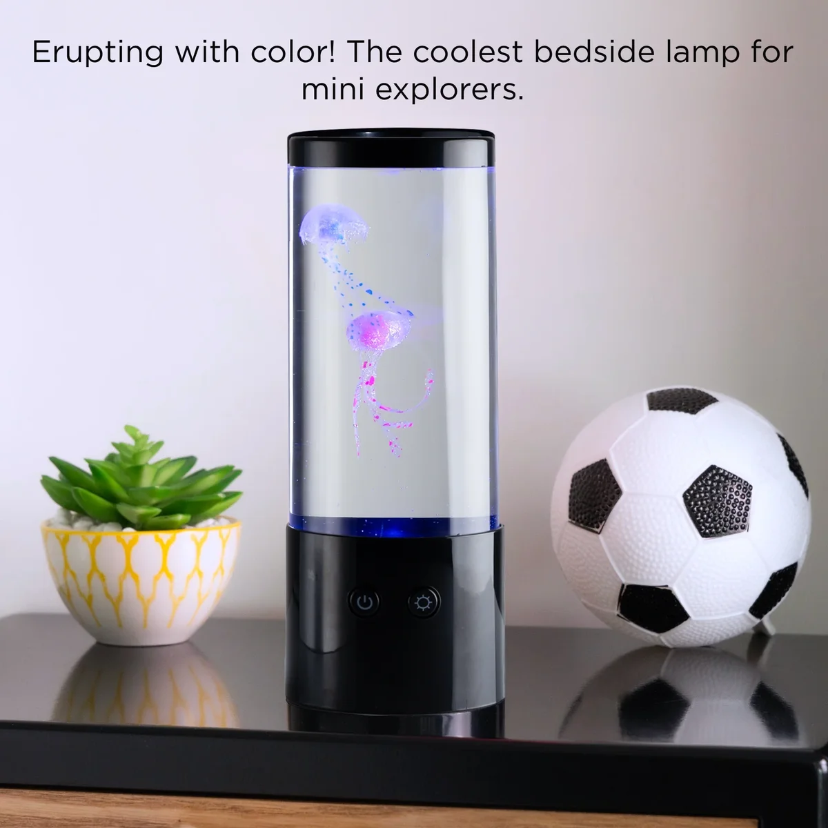 Everdaily Essentials Jellyfish Night Light Lamp Motion & Multicolor Leds - Easy Mode Switching, USB Powered - 9" 5366