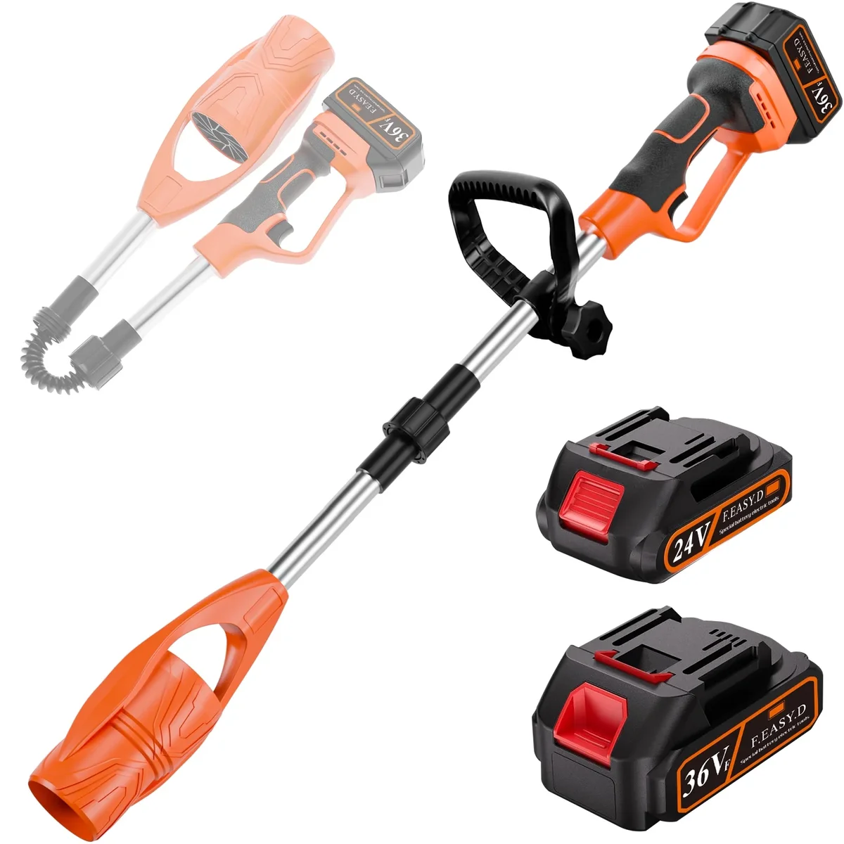 Everdaily Essentials 520CFM Cordless Leaf Blower: 290000RPM Electric Leaf Blower with Fast Charing Batteries and Charger, Foldable Leaf Blower for Blowing Leav 5937