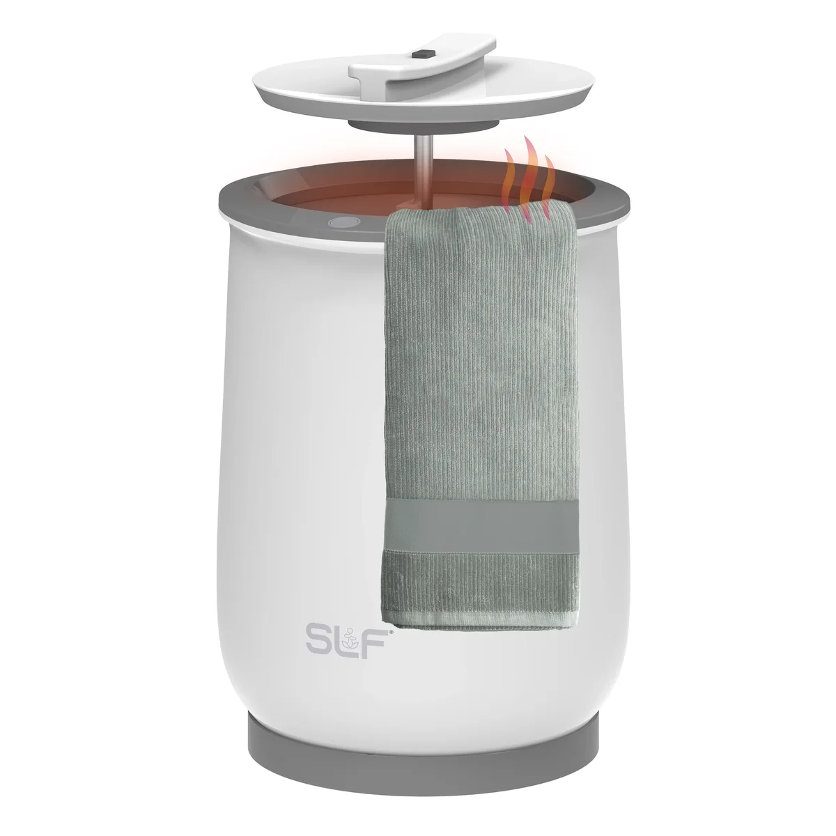 SLF Luxury Towel Warmer, 20L Electric Hot Towel Warmer Bucket, Fits Up to Two 40"x70" Oversized Towels, 18.5 x 13 in, White 0451