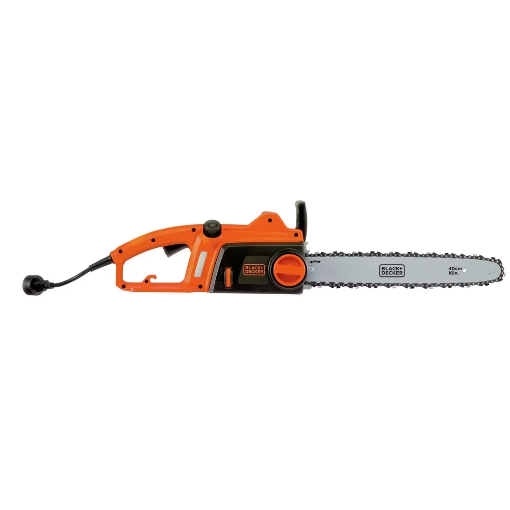 BLACK+DECKER 16” 12 Amp Corded Electric Chainsaw, Tool-Free Chain Tensioning, Auto-Oiling 4070