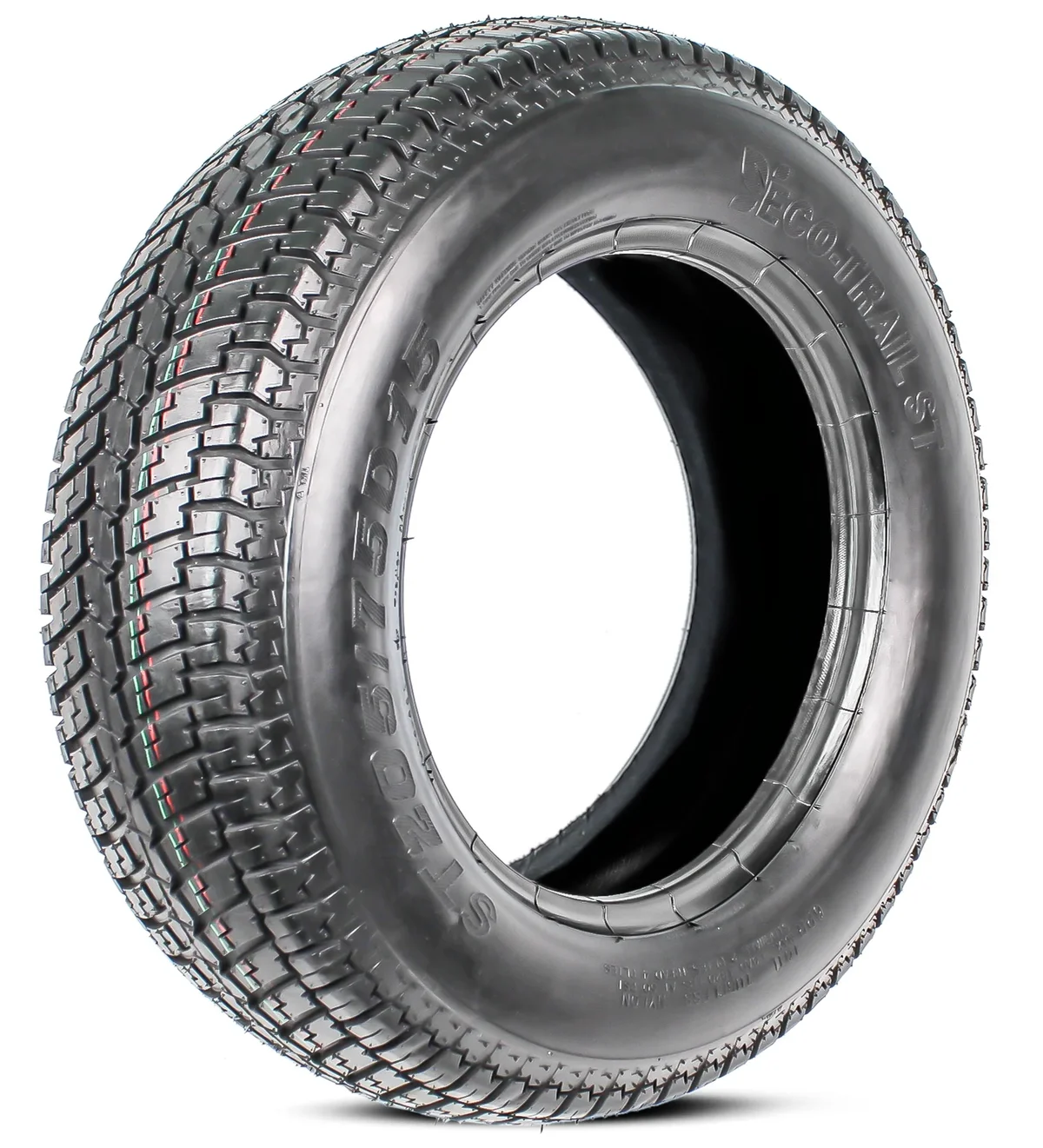 eCustomRim ST205/75D15 Deep Tread Trailer Tire Bias Ply Load C 1760 Lbs. - 2 Year Warranty w/Free Roadside 7439