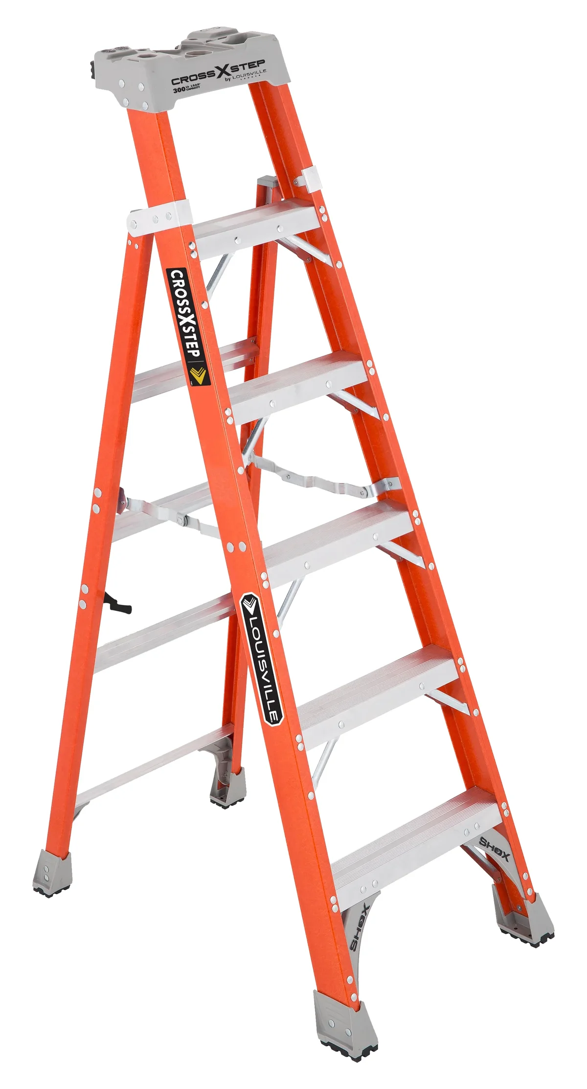 Louisville Ladder FXS1506 6 ft.Fiberglass Cross Step Ladder, Type IA, 300 Lbs Load Capacity 8211
